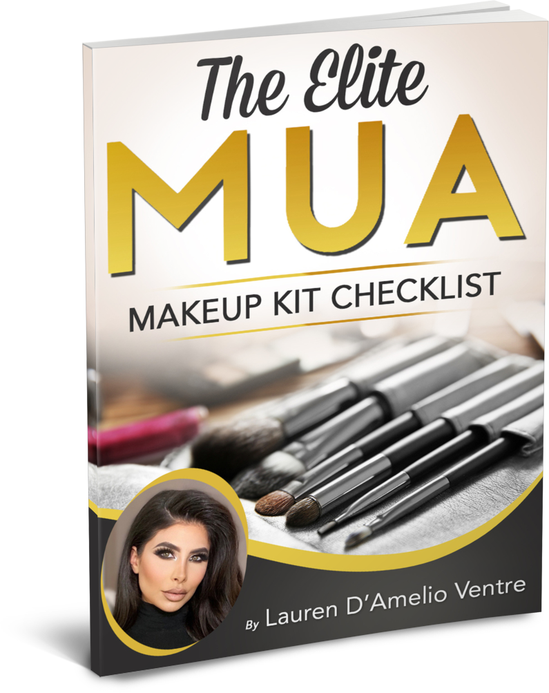 Book cover for The Elite MUA MakeUp Kit Checklist by Lauren D'Amelio Ventre