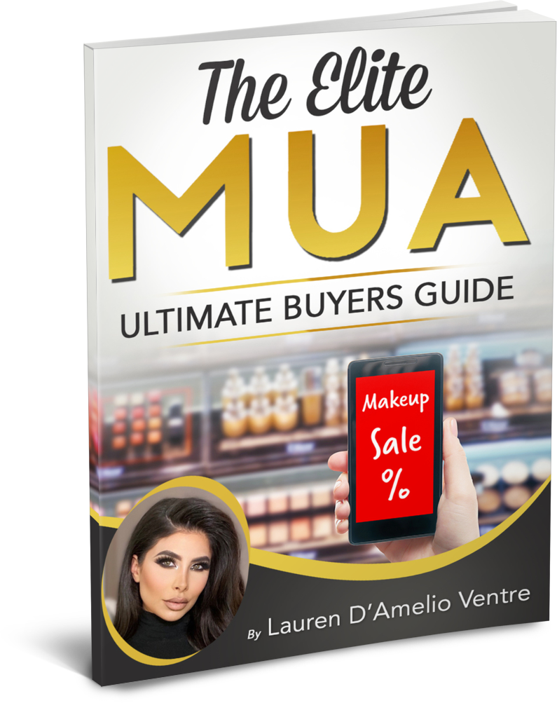 Book cover for The Elite MUA Ultimate Buyers Guide by Lauren D'Amelio Ventre